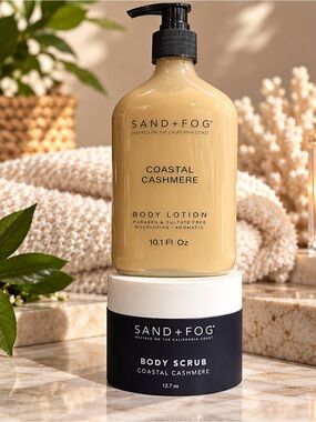 Sand + fog Coastal Cashmere Body Lotion & Body Scrub